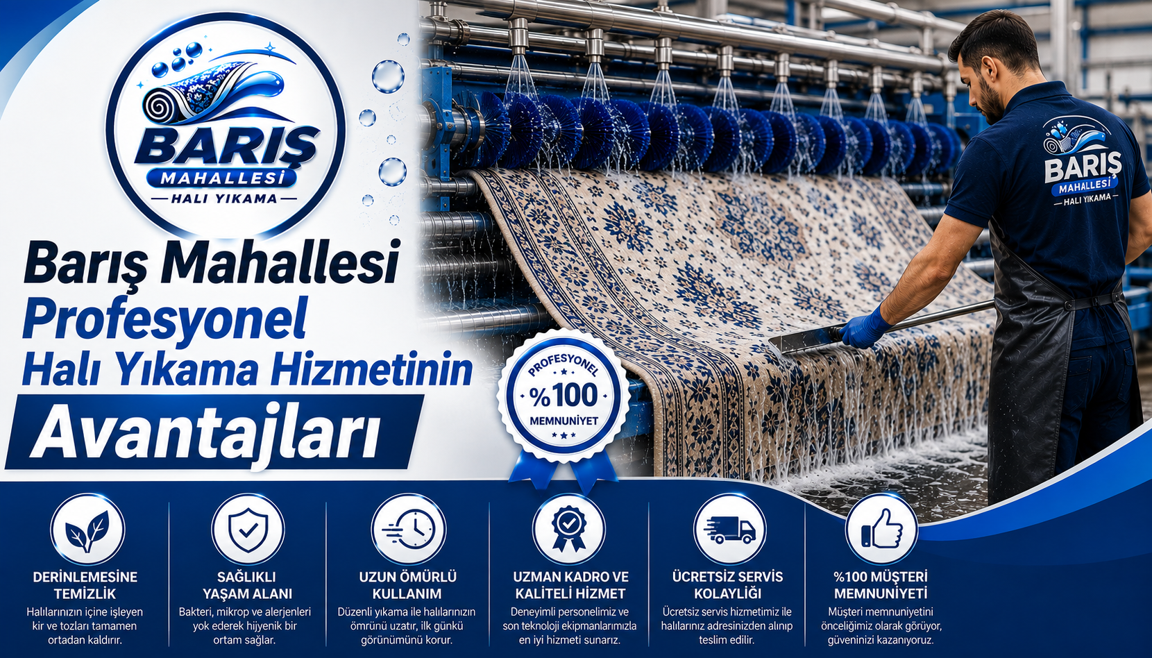 Barış Mahallesi Profesyonel Halı Yıkama Hizmetinin Avantajları