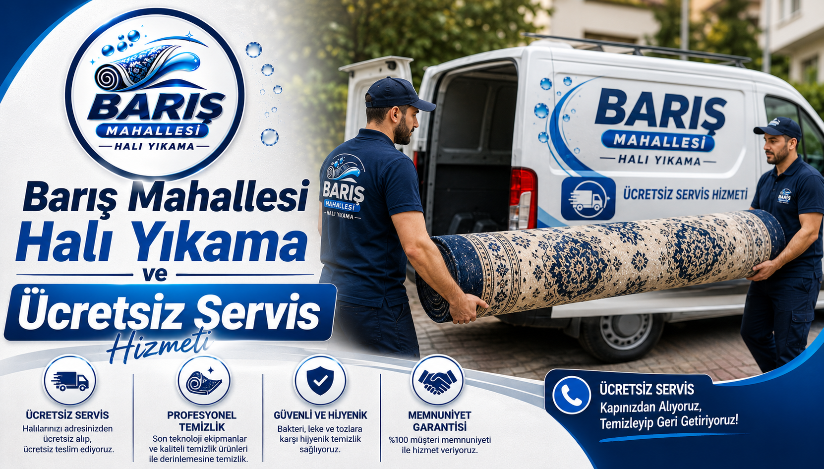 Barış Mahallesi Halı Yıkama ve Ücretsiz Servis Hizmeti